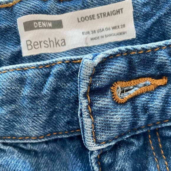 Bershka Tall High Waisted Dad Jeans in Medium Stone Size 6 NWT - Picture 5 of 6